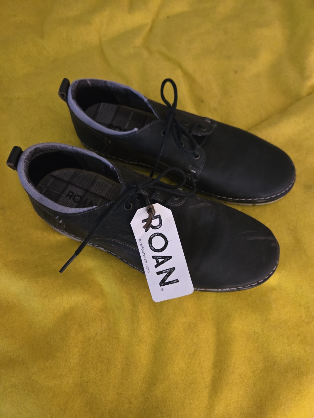 Roan Men's 10.5  Black Casual Lace-Up Shoes (LOC-47)